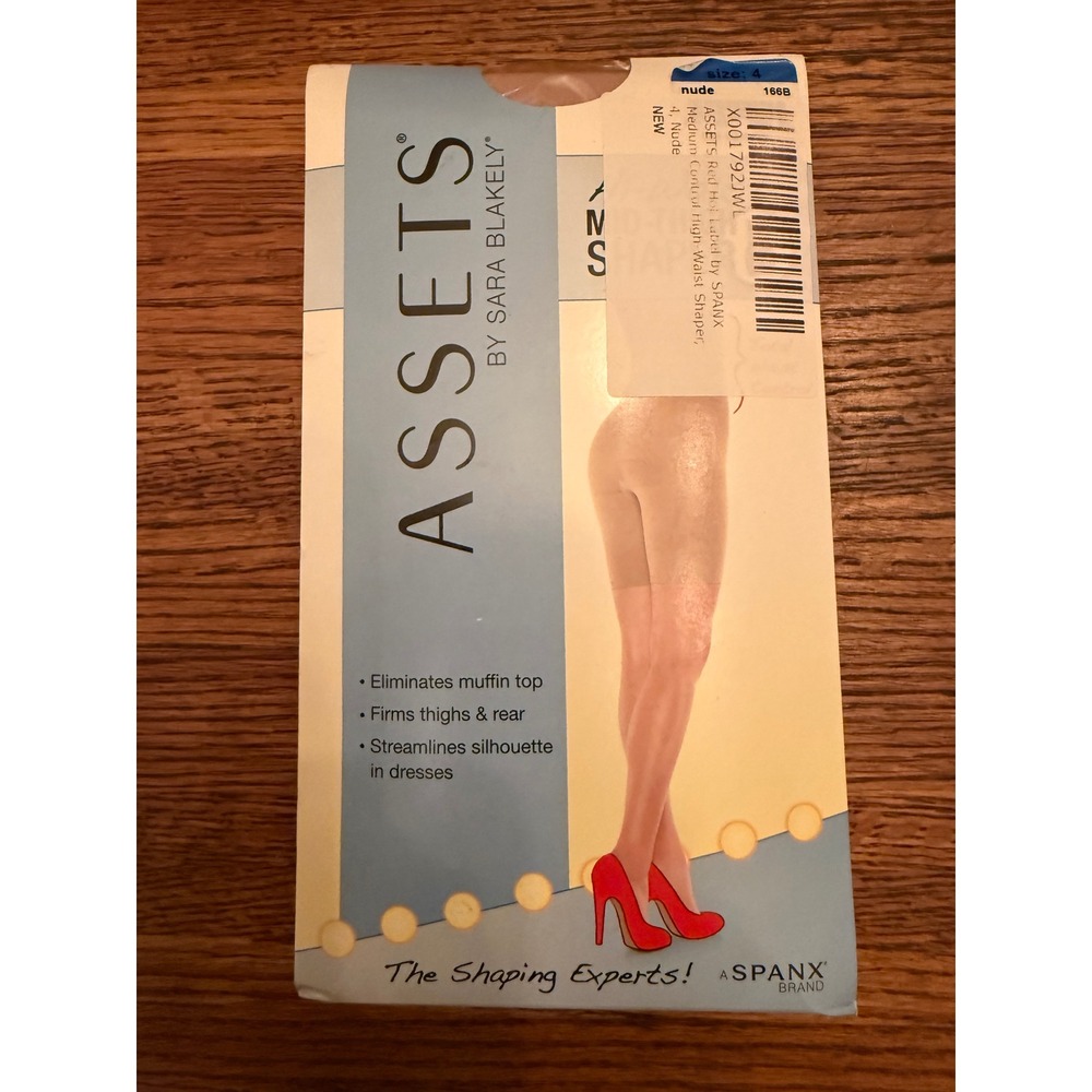 Assets‎ by Sara Blakely Spanx Hi-Waist Mid-Thigh Shaper Nude Size 4 New
